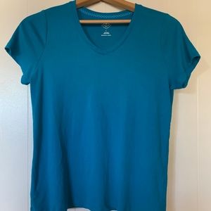 Cute, summery 100% cotton turquoise top, size L